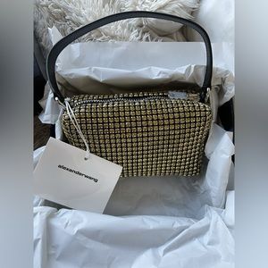Alexander wang Medium Heiress Rhinestone Mesh Pouch